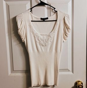 White sweater blouse